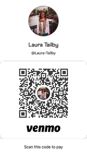 Venmo QR code for Laura Tailby